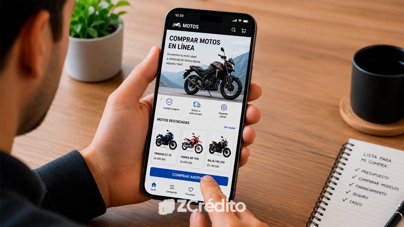 Compra motos en línea según tus ingresos